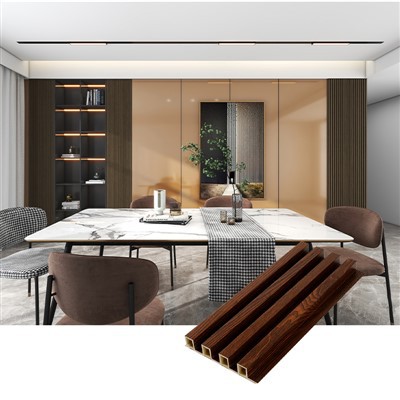 Reljefna WPC zidna ploča crveno smeđe boje